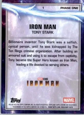 Iron Man - 2025 Topps Chrome Marvel Studios - #1 - Non_sport - Non-Sports Card Single