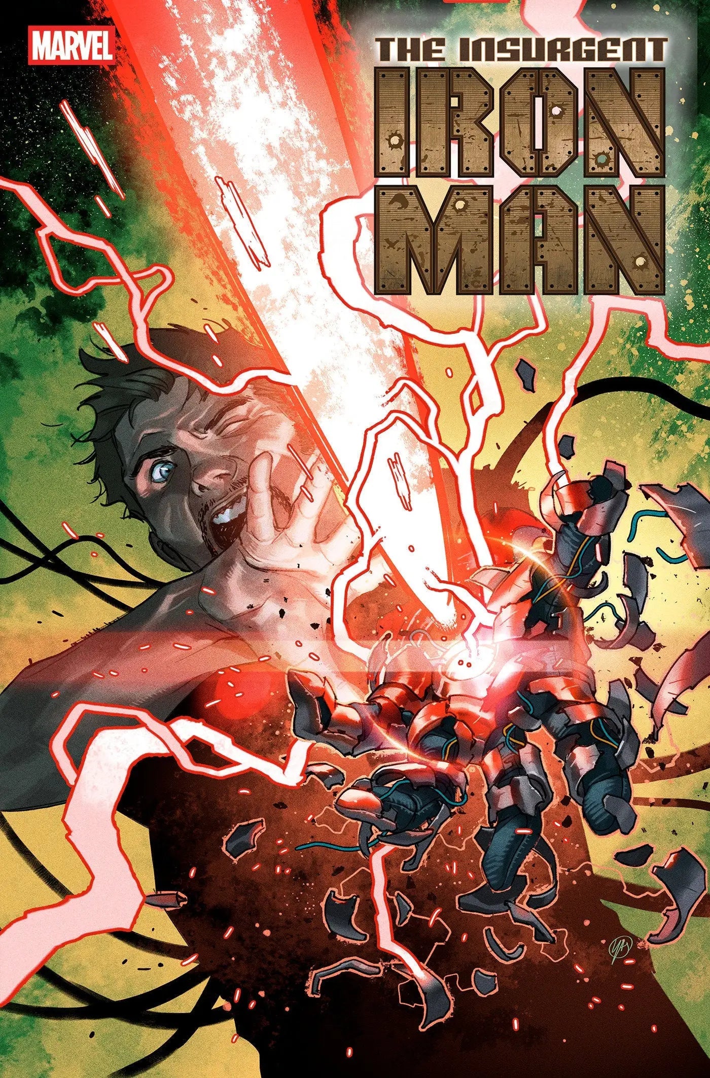 Comic book cover featuring Iron Man and Black Widow from Tony Stark’s Iron Man #9