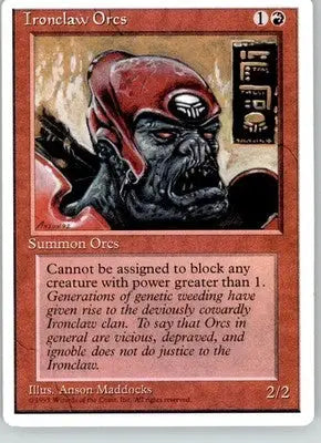 Ironclaw Orcs - Fourth Edition ALTERNATE - LP Magic: The Gathering - Magic Card Single