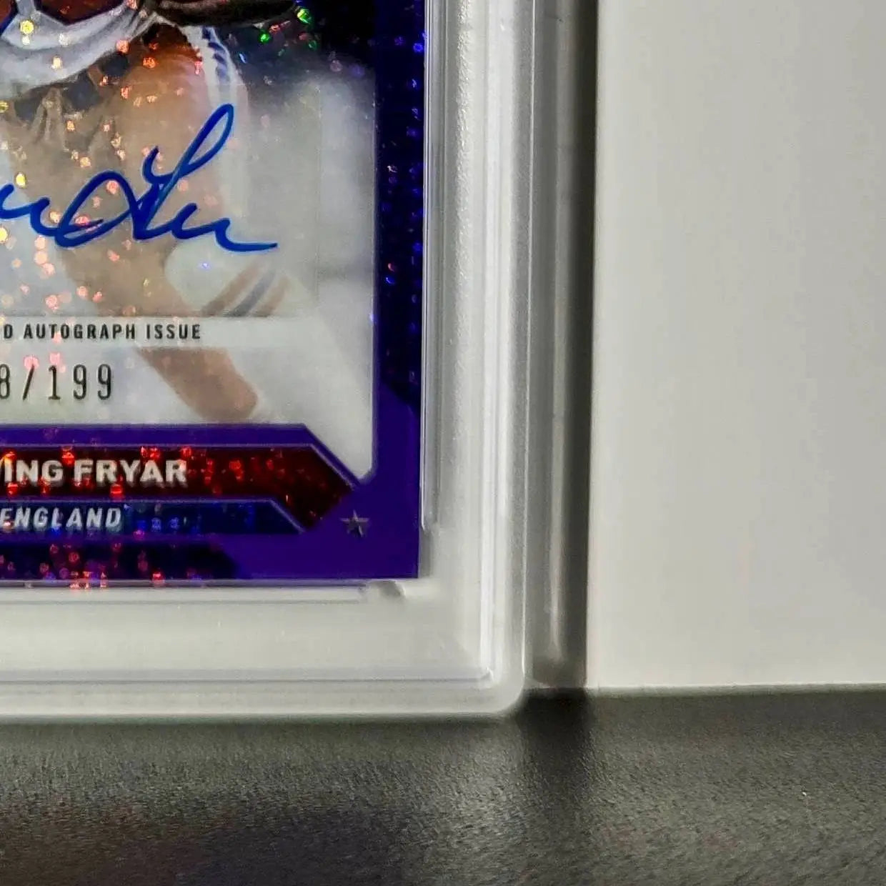 Irving Fryar 2023 Topps Chrome Purple Speckle Refractor 18/199 PSA 10 Auto 9 - Football Card Single