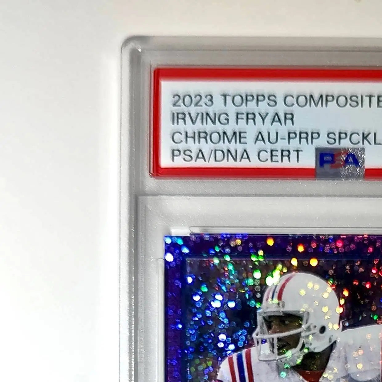 Irving Fryar 2023 Topps Chrome Purple Speckle Refractor 18/199 PSA 10 Auto 9 - Football Card Single