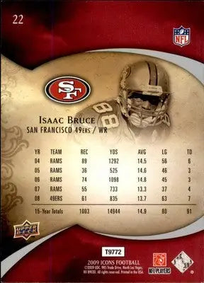 Isaac Bruce - 2009 Upper Deck Icons - #22 - Football - Football Card Single