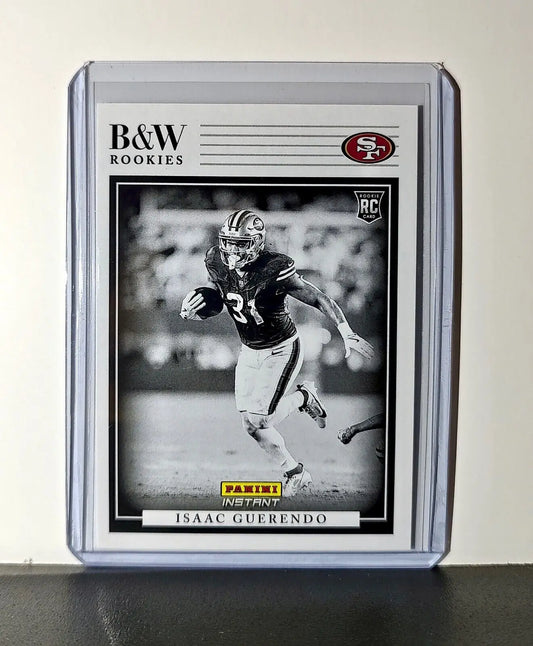 Isaac Guerendo 2024 Panini NFL #13 Black & White Rookies Card 49ers 1 of 680 - Football Card Single