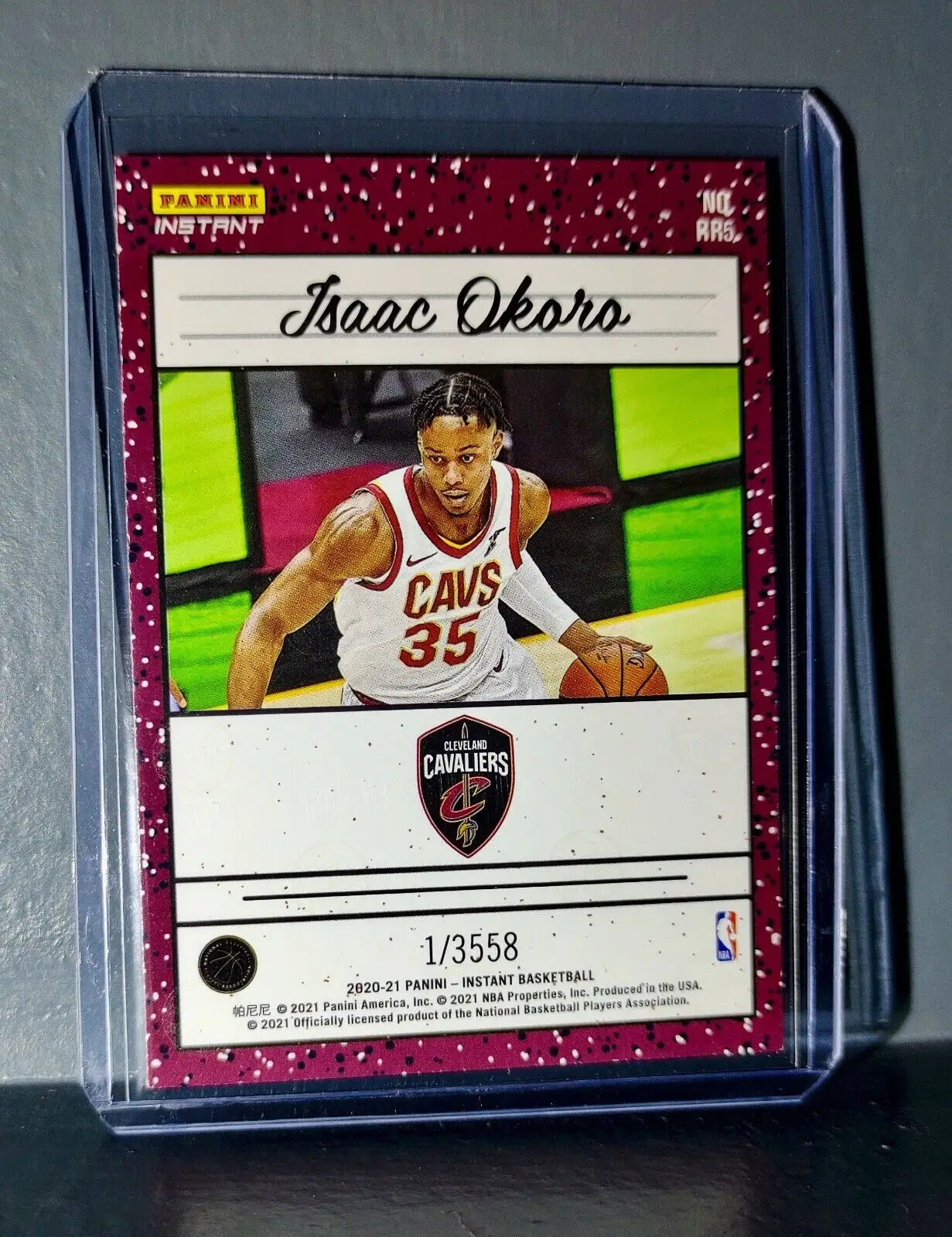 Isaac Okoro 2020-2021 Panini NBA Instant #5 Rated Rookie Retro Card 1/3558 - Basketball Card Single
