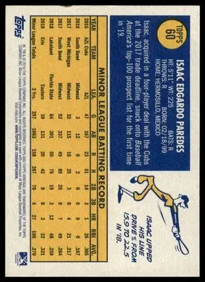 Isaac Paredes 2019 Topps Heritage Minor League #60 - Baseball Card Single