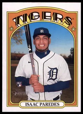 Isaac Paredes Rookie 2021 Topps Heritage #648 Detroit Tigers - Baseball Card Single