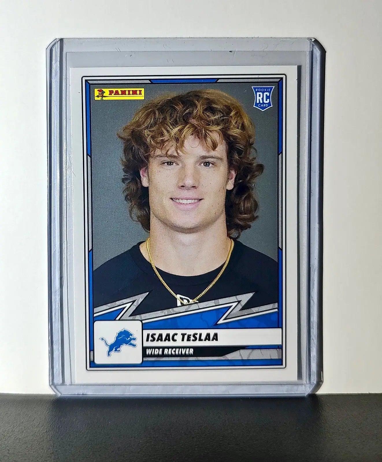 Isaac TeslAa Rookie 2025 Panini NFL #91 Sticker Card Detroit Lions
