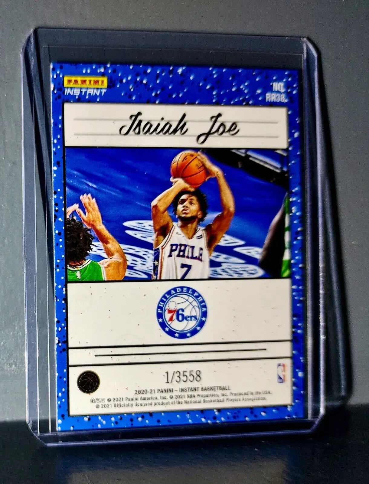 Isaiah Joe 2020-2021 Panini NBA Instant #38 Rated Rookie Retro Card 1/3558 - Basketball Card Single