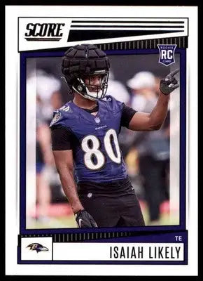 Isaiah Likely Rookie 2022 Score #372 Baltimore Ravens - Football Card Single