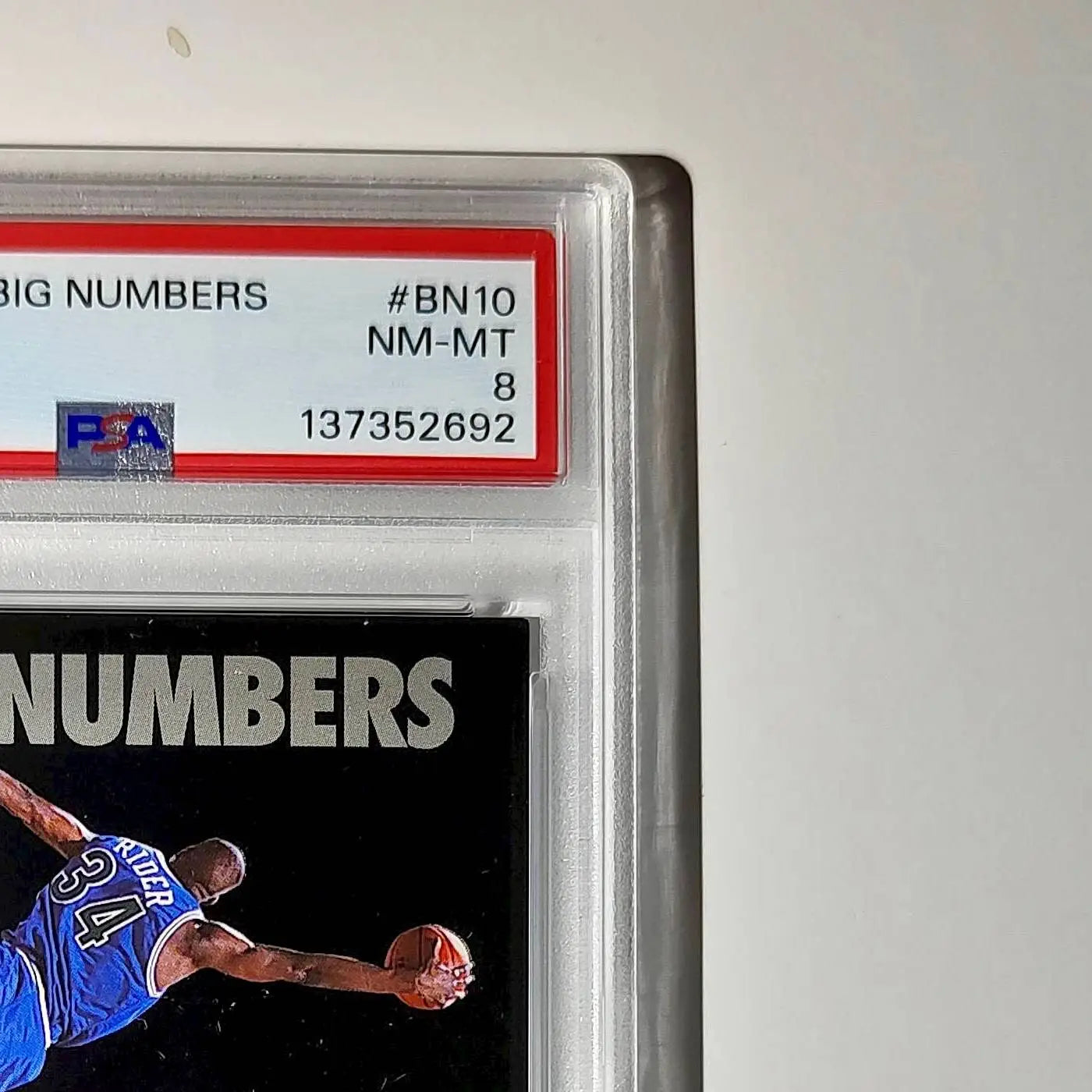 Isaiah Rider 1994 NBA Hoops Big Numbers #BN10 Rainbow PSA 8 NM-MT - Basketball Card Single