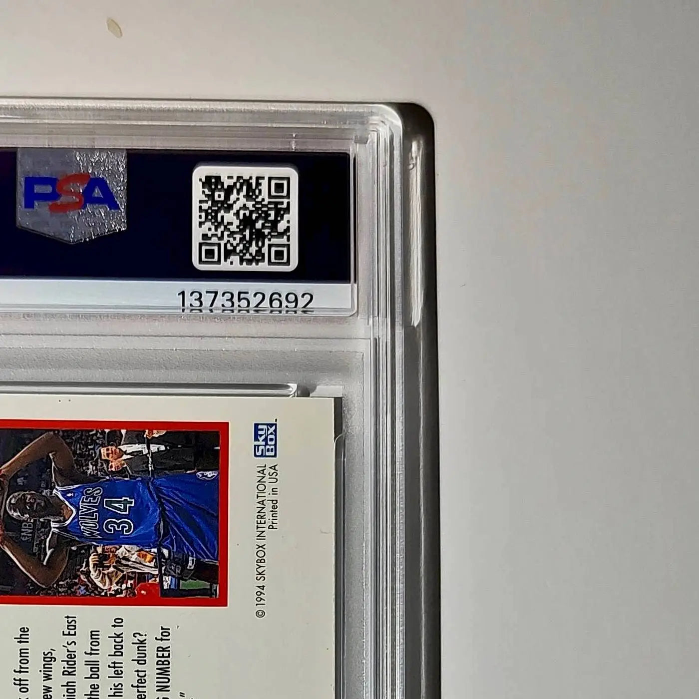 Isaiah Rider 1994 NBA Hoops Big Numbers #BN10 Rainbow PSA 8 NM-MT - Basketball Card Single