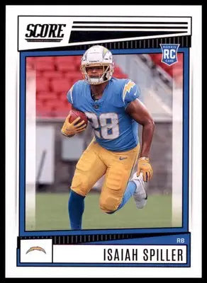 Isaiah Spiller Rookie 2022 Score #331 Los Angeles Chargers - Football Card Single