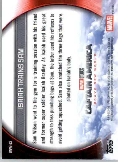 Isaiah Trains Sam - 2025 Topps Chrome Marvel #BNW-12 Brave New World - Marvel Card Single