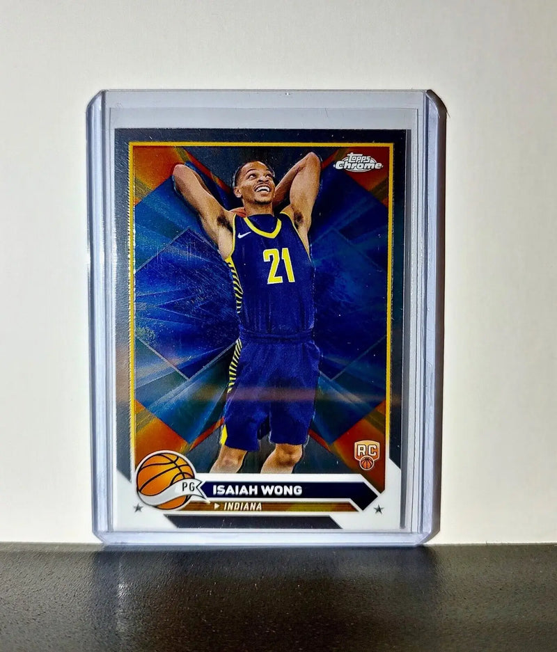 Isaiah Wong 2023-24 Topps Chrome NBA #80 Rookie Card Indiana Pacers - Basketball Card Single