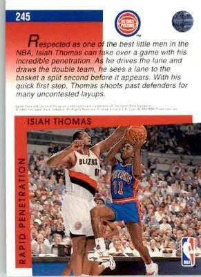 Isiah Thomas - 1993-94 Upper Deck - #245 - Basketball - Basketball Card Single