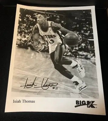 ISIAH THOMAS Detroit Pistons K-Mart Promo B&W 8x10 Photo 1990’s - Sports Memorabilia
