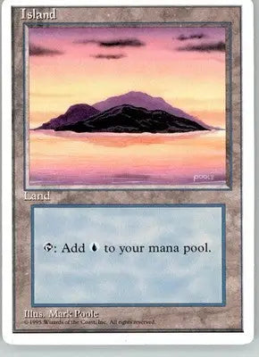Island (A) - Fourth Edition ALTERNATE - LP Magic: The Gathering - Magic Card Single