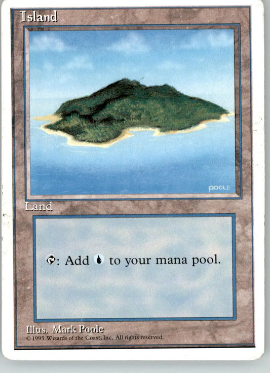 Island (B) - Fourth Edition ALTERNATE - LP Magic: The Gathering - Magic Card Single
