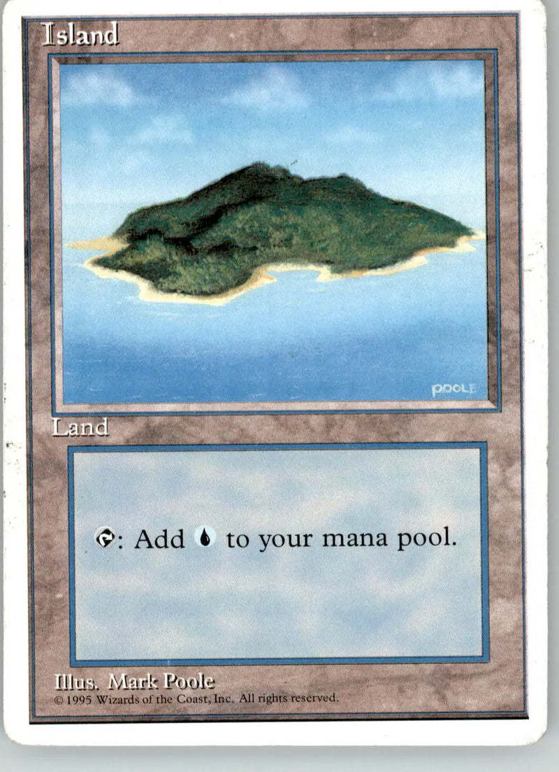 Island (B) - Fourth Edition ALTERNATE - LP Magic: The Gathering