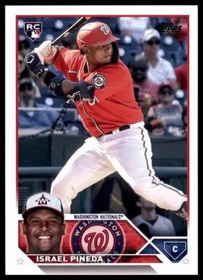 Israel Pineda Rookie 2023 Topps #447 Washington Nationals - Baseball Card Single