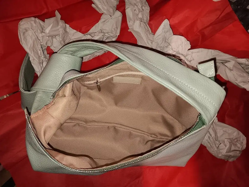 Italian Fashion Designer Brand Vera Pelle Exte Hobo Leather Shoulder Bag NWOT - Other