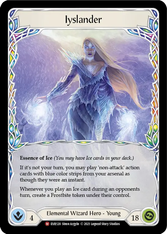 Lyslander Flesh and Blood trading card Iyslander EVR120 1st Edition Normal display