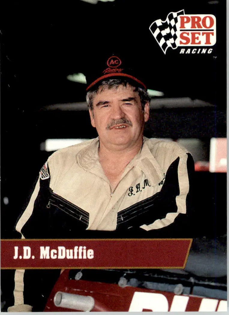 J.D. McDuffie - 1991 Pro Set - #114 - Racing - Racing Card Single