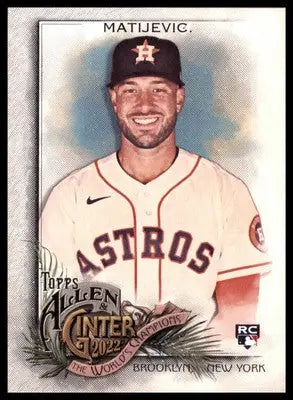 J.J. Matijevic Rookie 2022 Topps Allen & Ginter #176 Houston Astros - Baseball Card Single