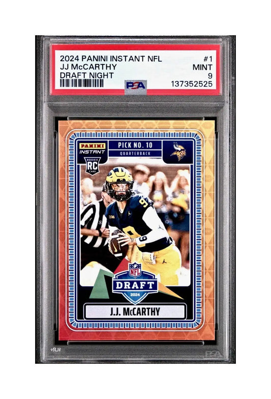 J.J. McCarthy 2023 Panini Instant Draft Night #NFLDN-1 PSA 9 Mint
