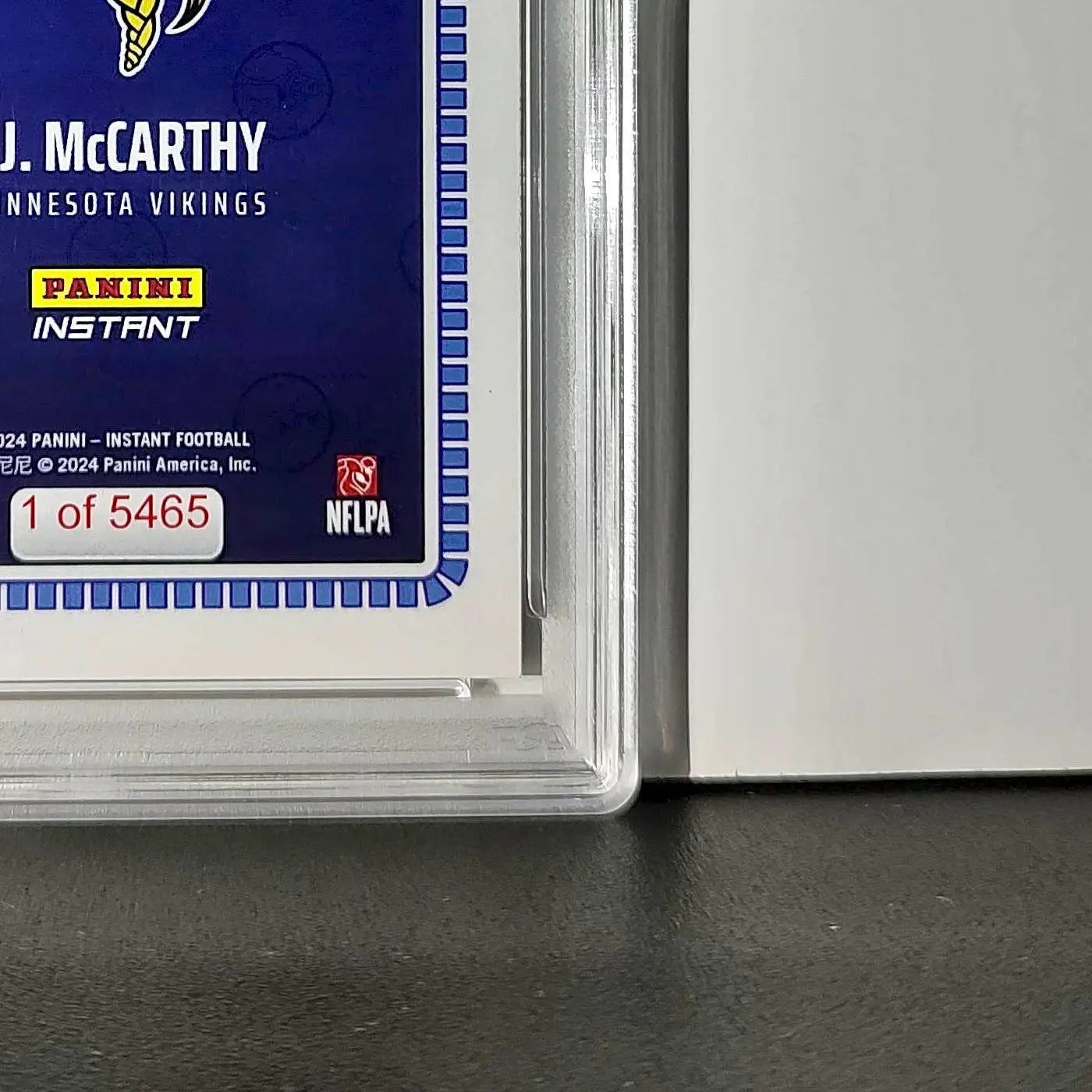 J.J. McCarthy 2023 Panini Instant Draft Night #NFLDN-1 PSA 9 Mint - Football Card Single