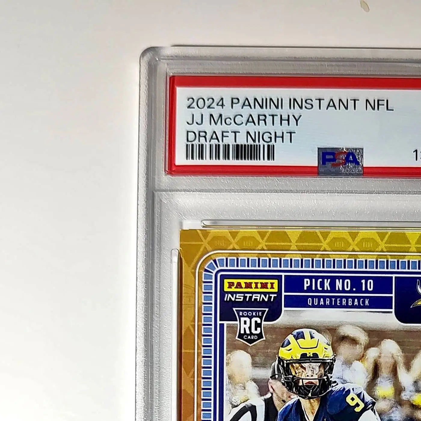 J.J. McCarthy 2023 Panini Instant Draft Night #NFLDN-1 PSA 9 Mint - Football Card Single