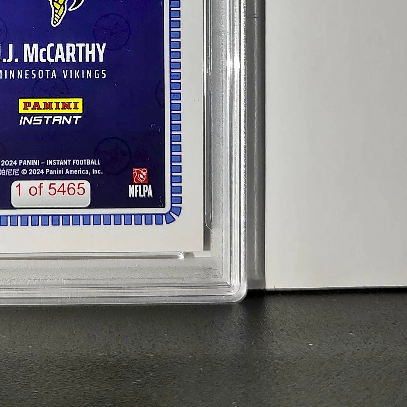 J.J. McCarthy 2023 Panini Instant Draft Night #NFLDN-1 PSA 9 Mint