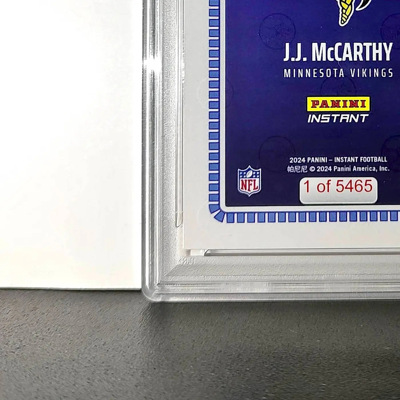 J.J. McCarthy 2023 Panini Instant Draft Night #NFLDN-1 PSA 9 Mint