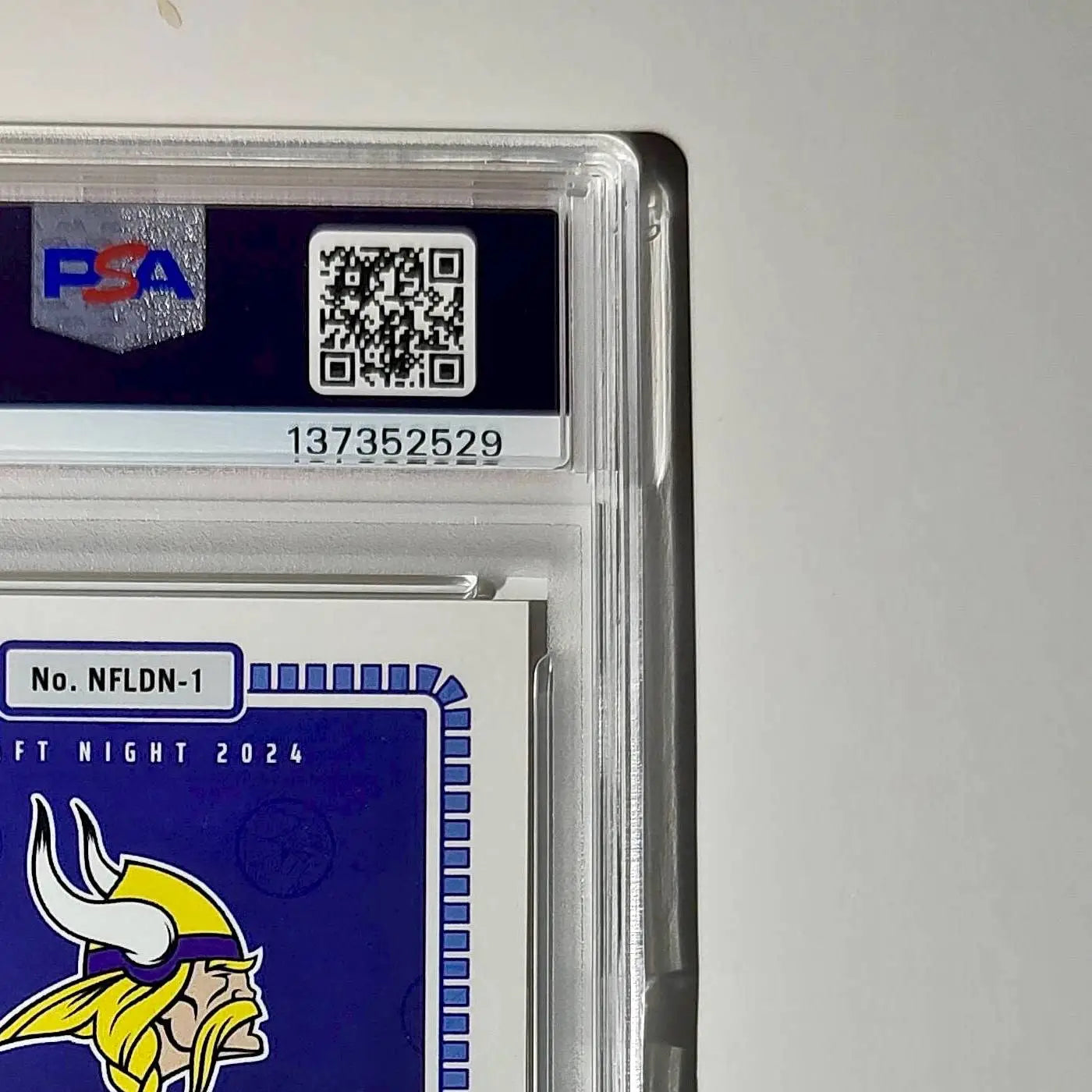 J.J. McCarthy 2023 Panini Instant Draft Night #NFLDN-1 PSA 9 Mint - Football Card Single