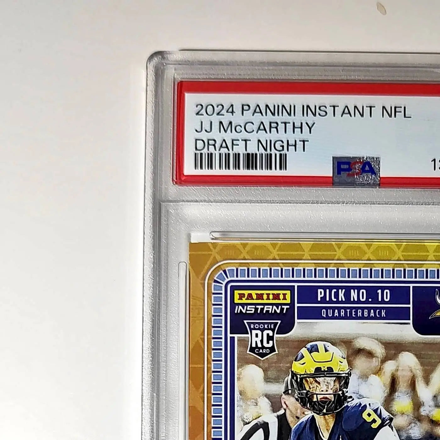 J.J. McCarthy 2023 Panini Instant Draft Night #NFLDN-1 PSA 9 Mint - Football Card Single