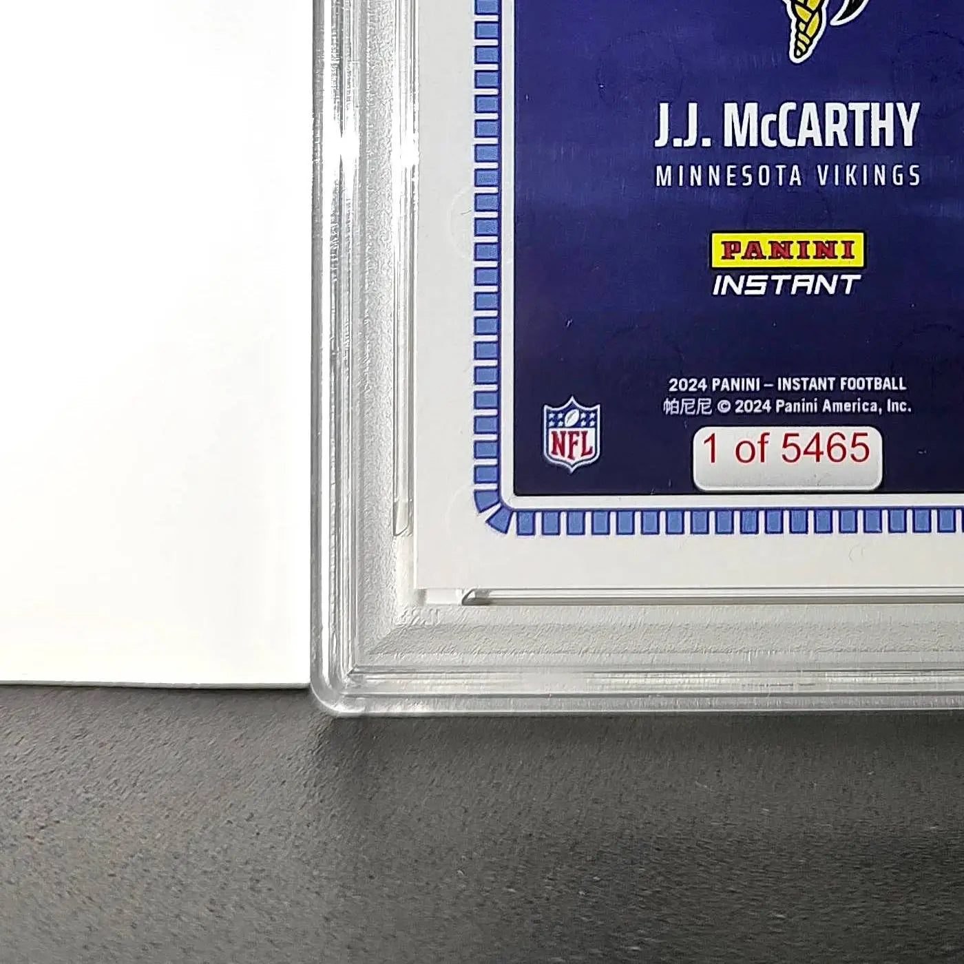 J.J. McCarthy 2023 Panini Instant Draft Night #NFLDN-1 PSA 9 Mint