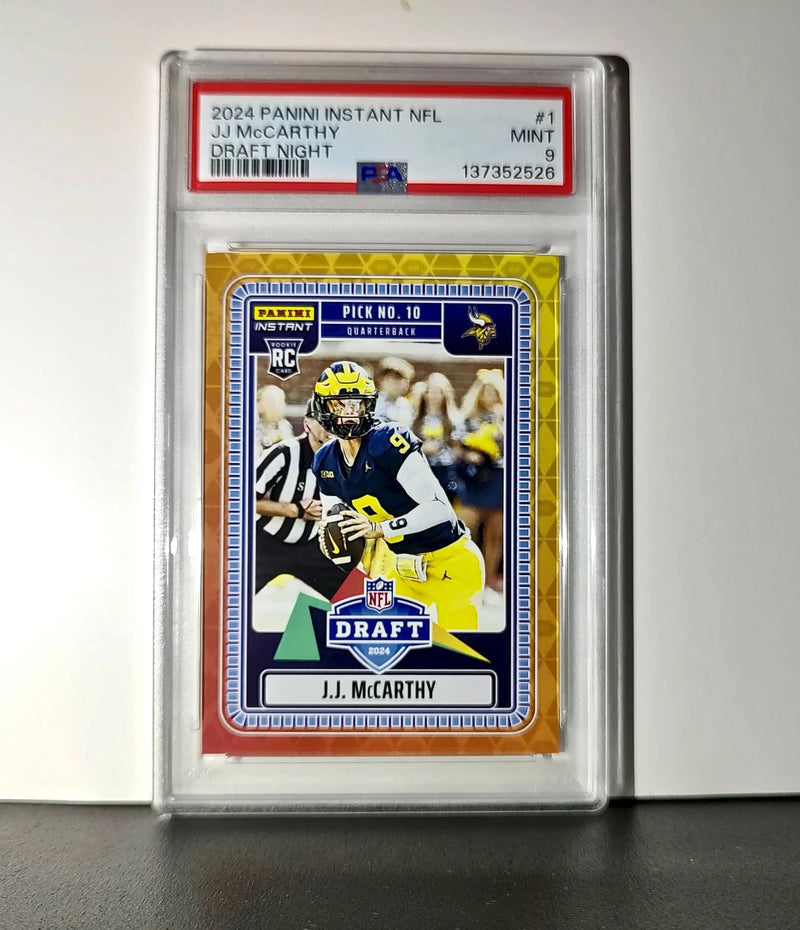 J.J. McCarthy 2023 Panini Instant Draft Night #NFLDN-1 PSA 9 Mint