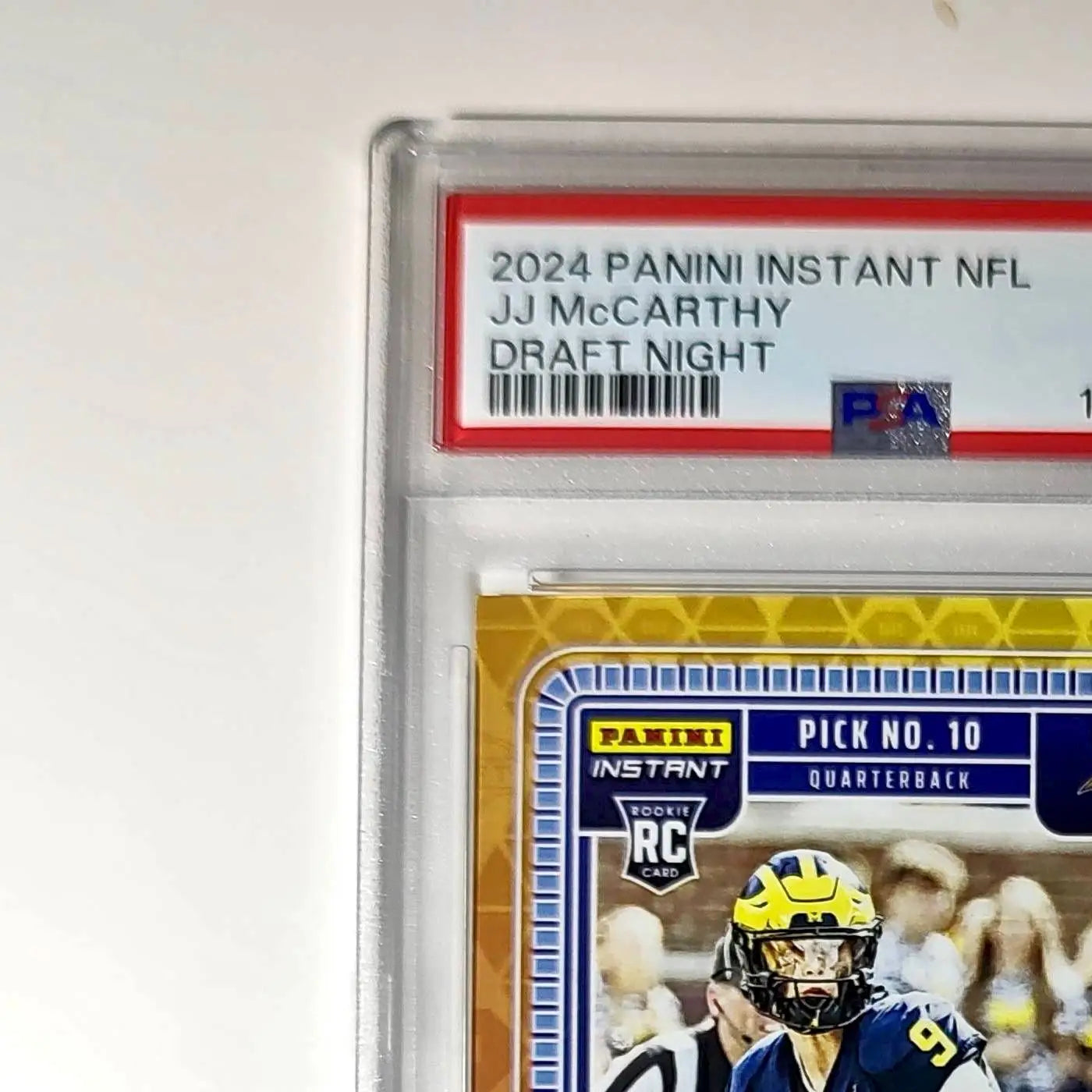 J.J. McCarthy 2023 Panini Instant Draft Night #NFLDN-1 PSA 9 Mint
