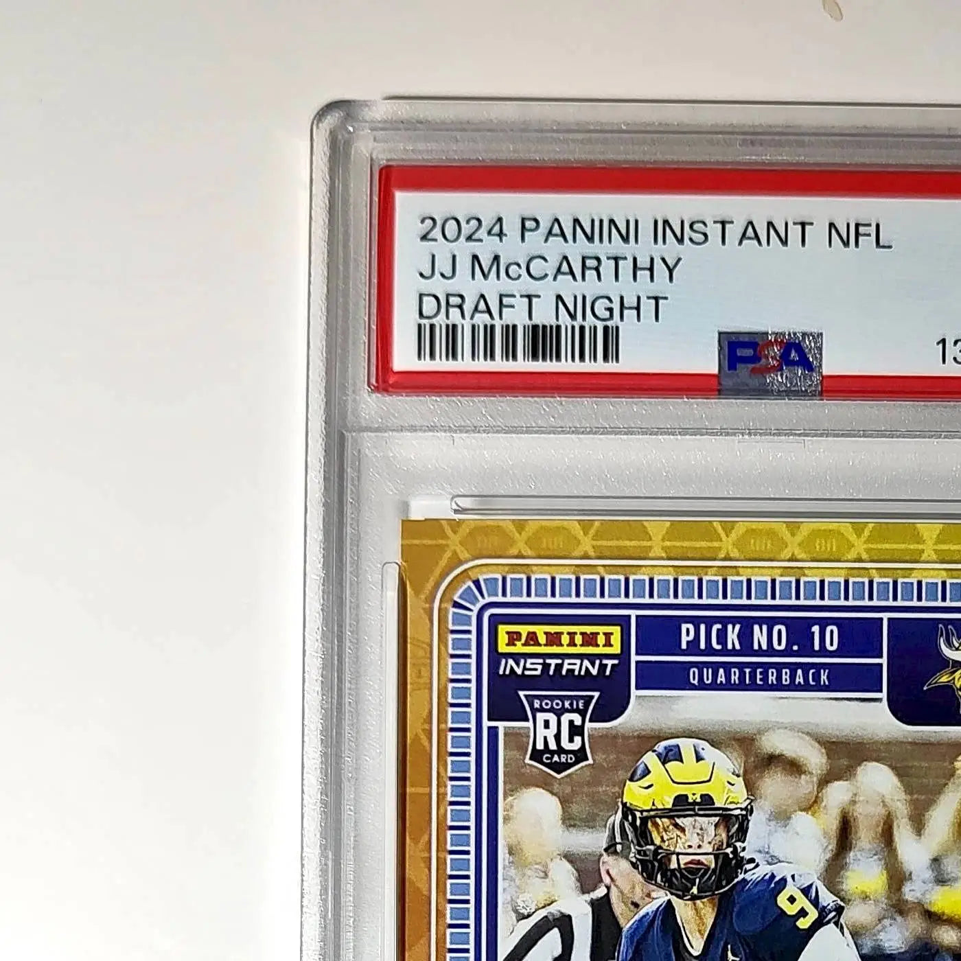 J.J. McCarthy 2023 Panini Instant Draft Night #NFLDN-1 PSA 9 Mint