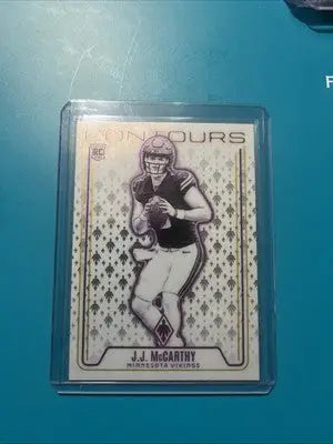 J.J. MCCARTHY 2024 PANINI PHOENIX #CON-JMY CONTOURS RC ROOKIE VIKINGS - Football Card Single