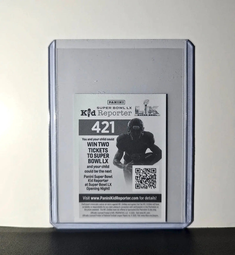 J.J. McCarthy 2025 Panini NFL #421 Foil Sticker Minnesota Vikings