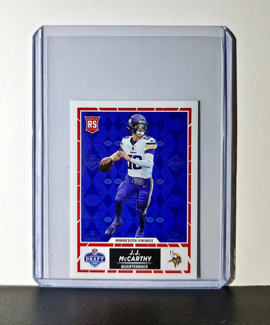 J.J. McCarthy Rookie 2024 Panini NFL Sticker #555 NFL Draft Minnesota Vikings - Football Card Single