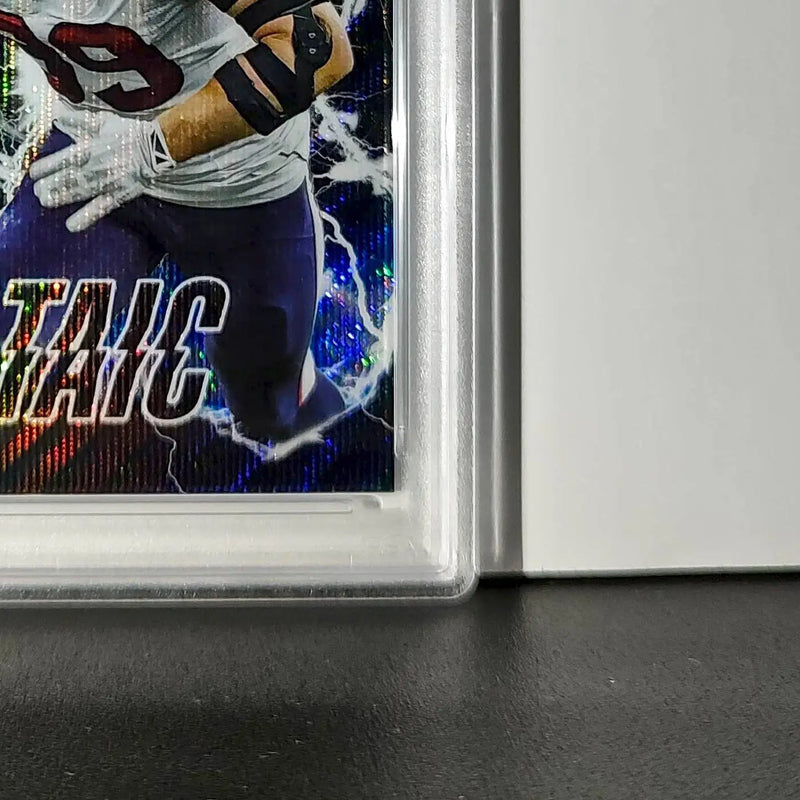 J.J. Watt 2023 Topps Resurgence Voltaic Blue Wave Refractor #RV-18 32/75 PSA 10