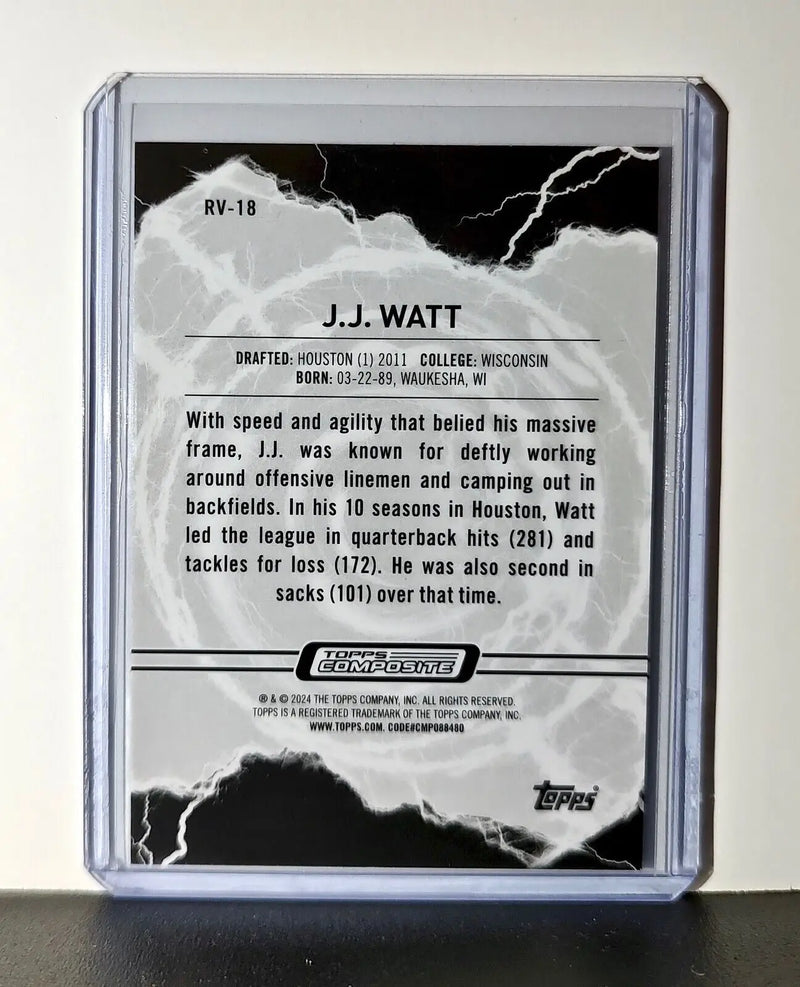 J.J. Watt 2023 Topps Resurgence Voltaic NFL #RV-18 Card Los Angeles Raiders