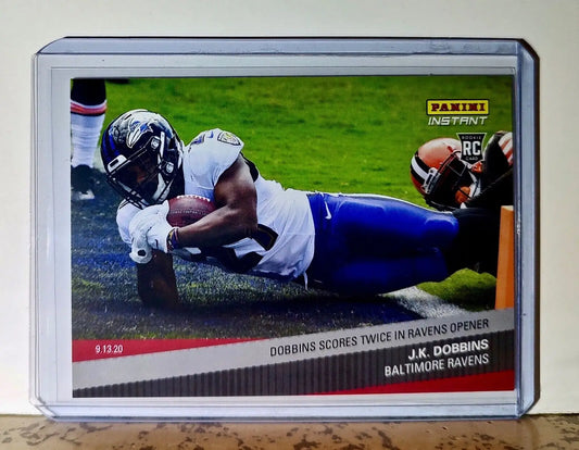J.K. Dobbins 2020 Panini NFL #20 Rookie Football Card Baltimore Ravens 1 of 308 - Football Card Single