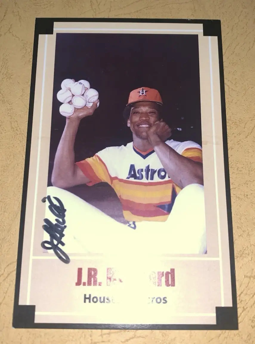 J.R. JR Richard Signed Postcard JSA Authentic Auto Houston Astros AUTO 3x5 - Baseball Card Single