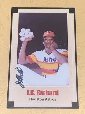 J.R. JR Richard Signed Postcard JSA Authentic Auto Houston Astros AUTO 3x5 - Baseball Card Single