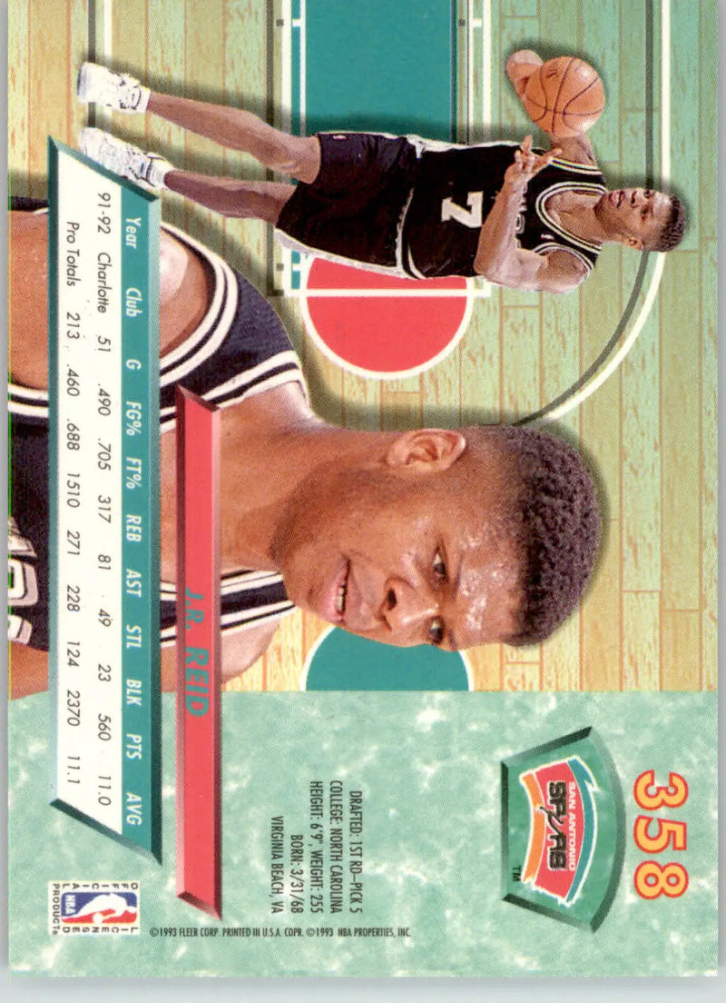J.R. Reid - 1992-93 Ultra - #358 - Basketball - Basketball Card Single