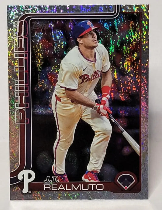 J.T. Realmuto 2025 Topps Series 2 Holo Foil Parallel Card Phi Phillies