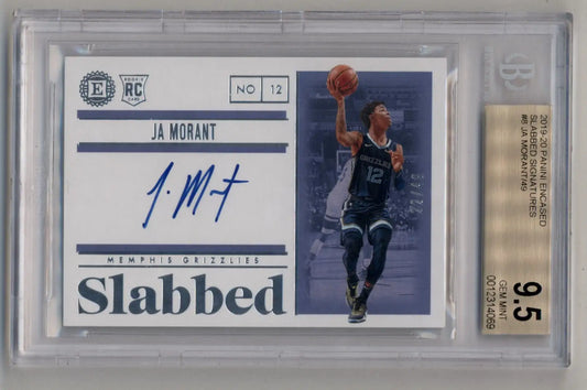 Ja Morant 2019-20 Encased Slabbed Signatures 22/49 BGS 9.5 Gem Mint - Basketball Card Single
